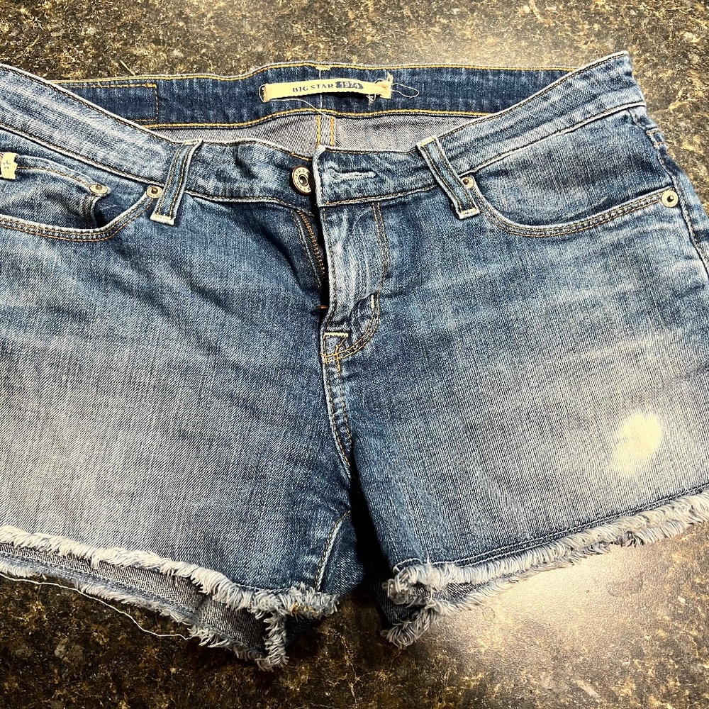 Big Star distressed jean shorts
